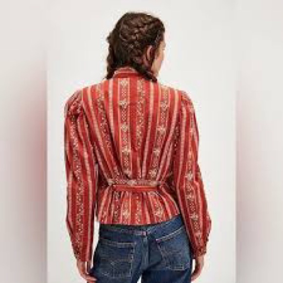 Free People Rust Striped Jacket - Picture 6 of 7